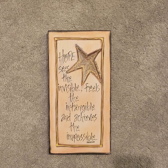 RHONDA KULLBERG Signed Hand Painted Inspirational Quotes Wall Art-Set of 4 - Picture 14 of 16